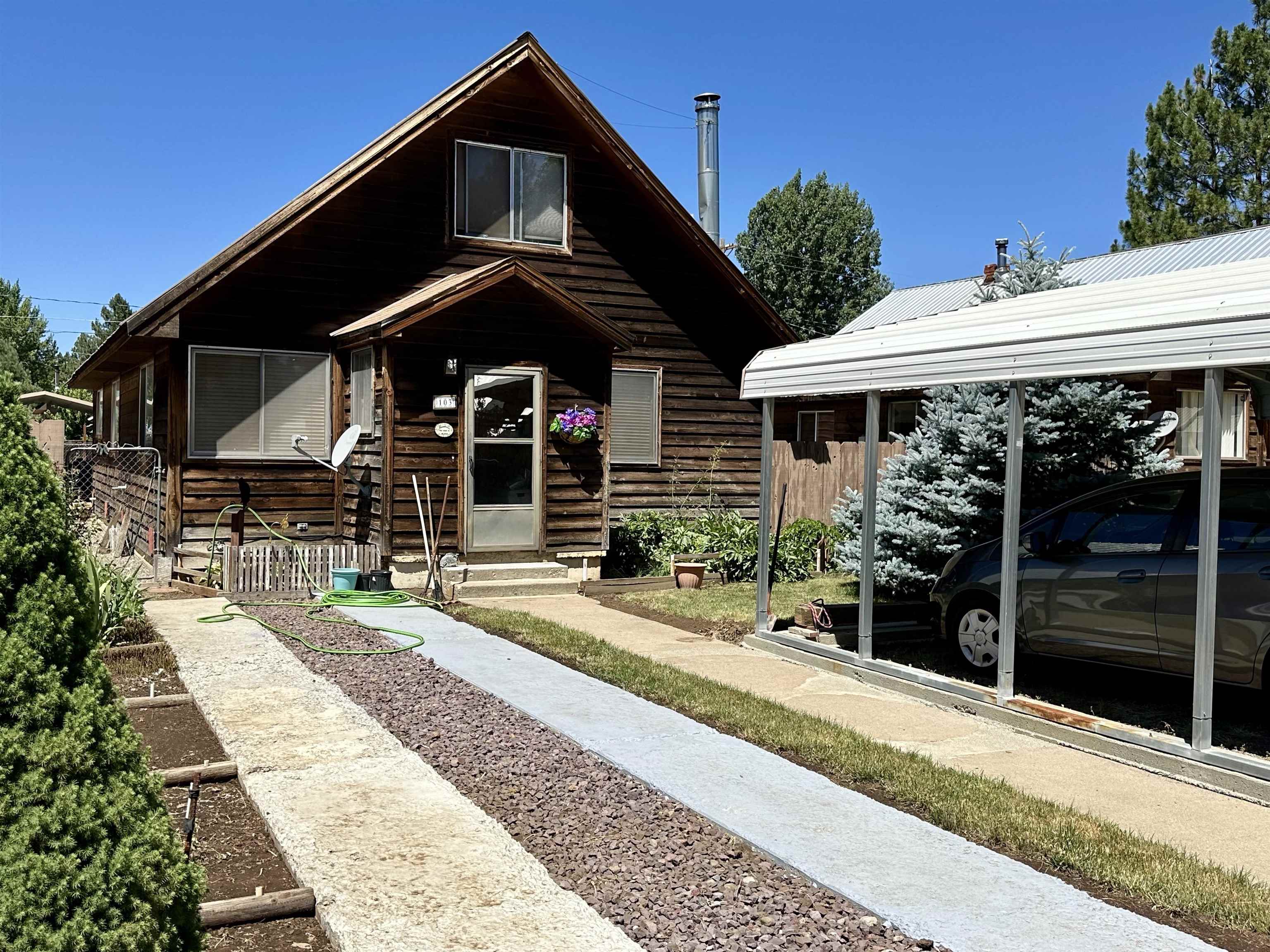 a front view of a house