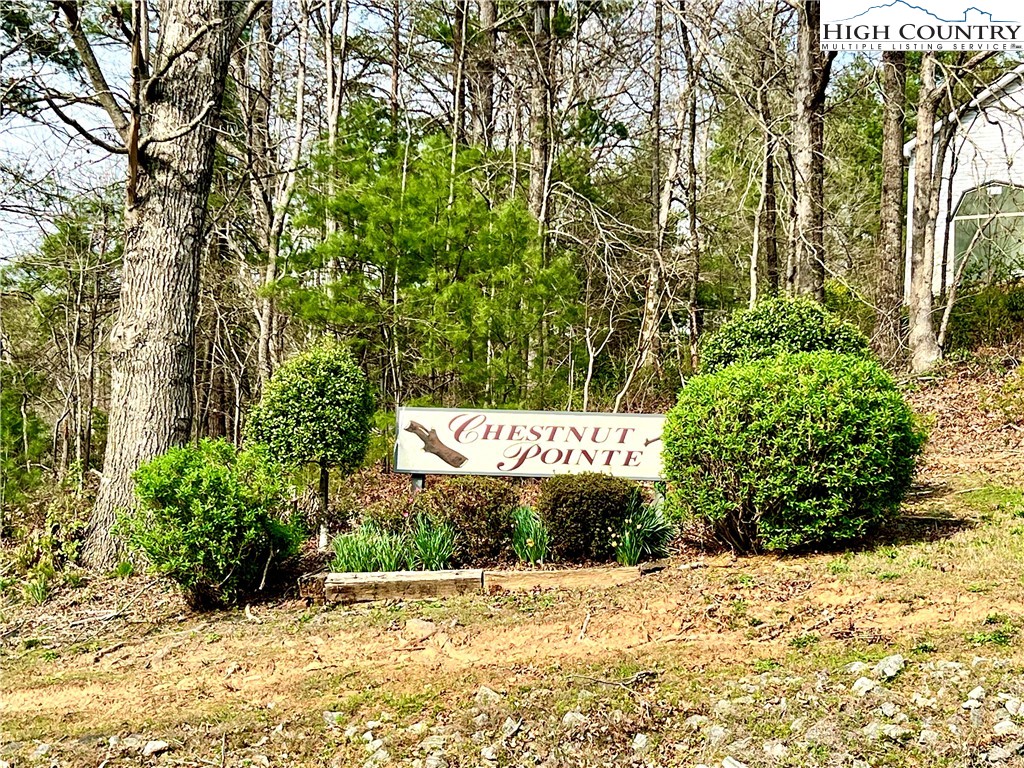 a sign that is in front of flowers