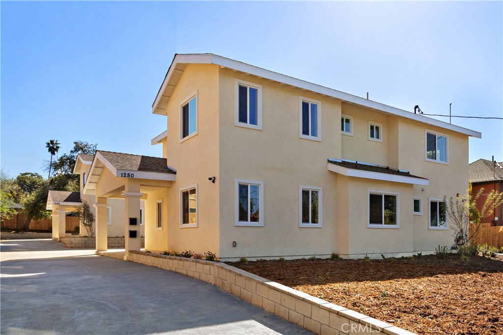 a front view of a house