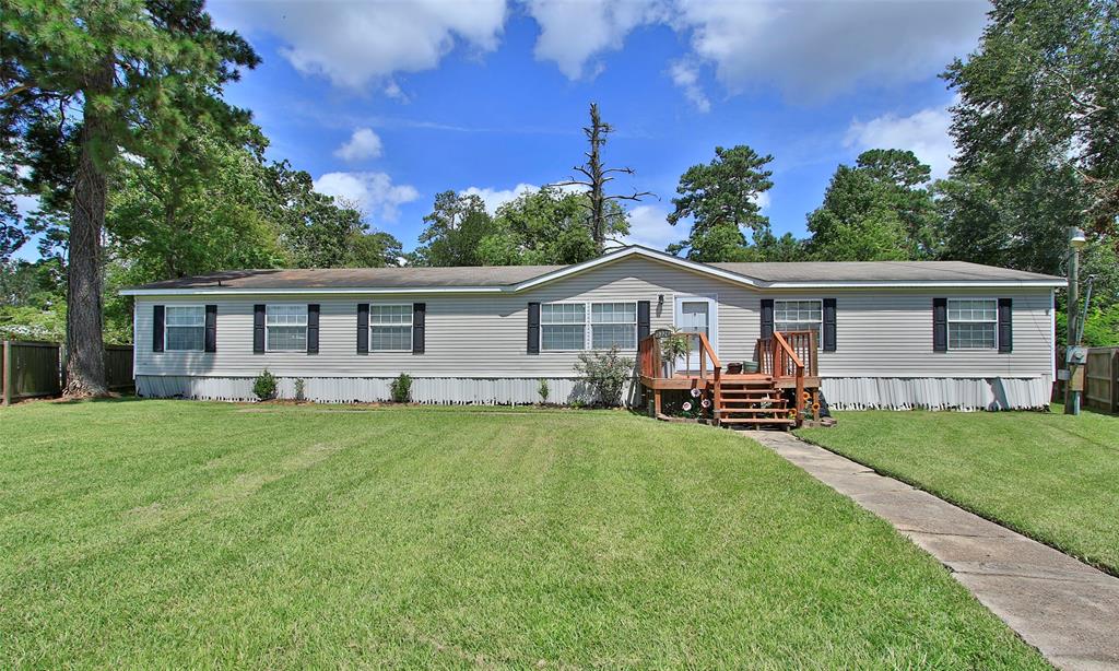 a front view of a house with patio