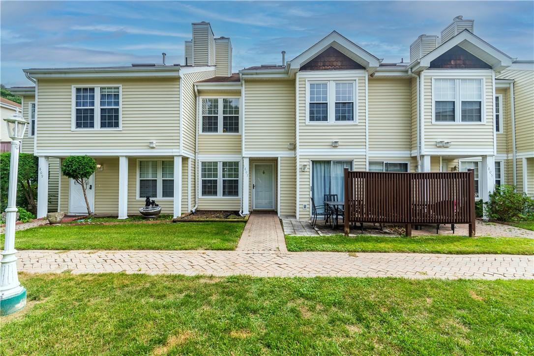 View of front of home with a front yard