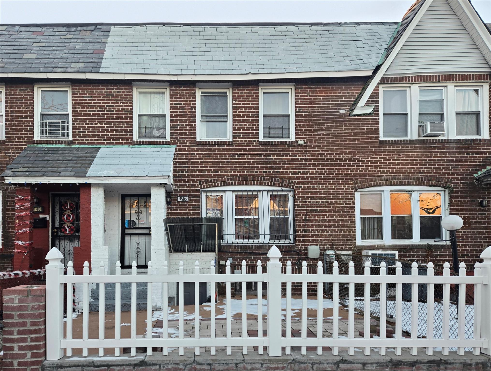 a front view of a house