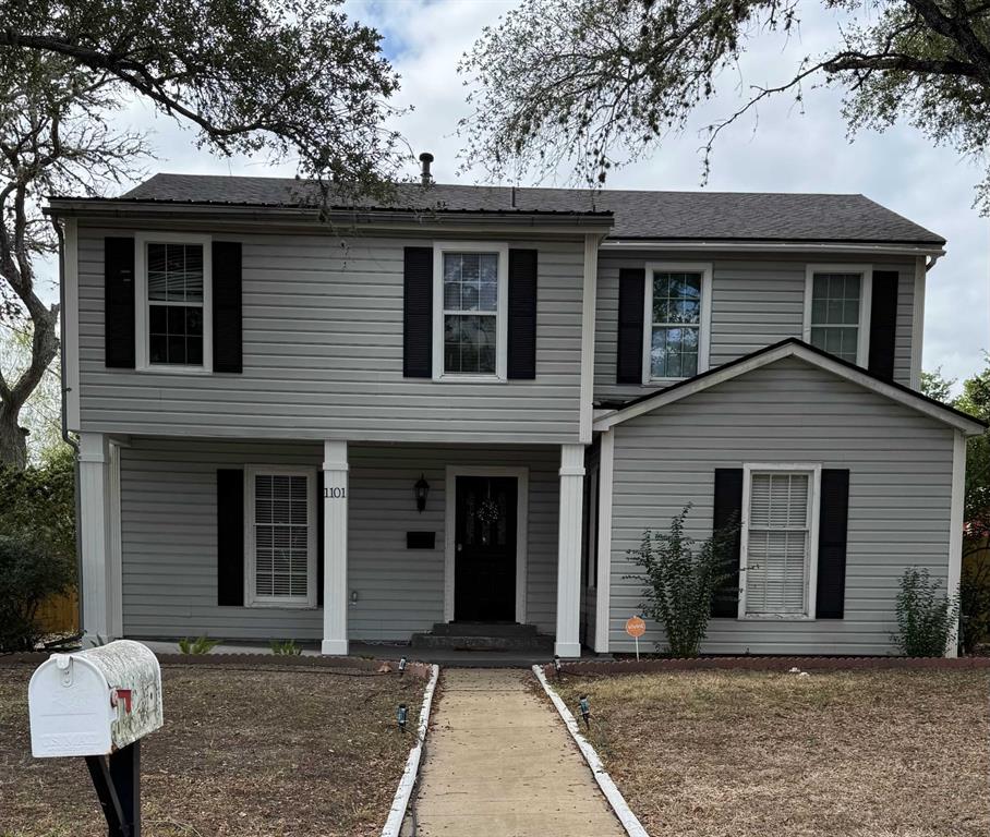 a front view of a house