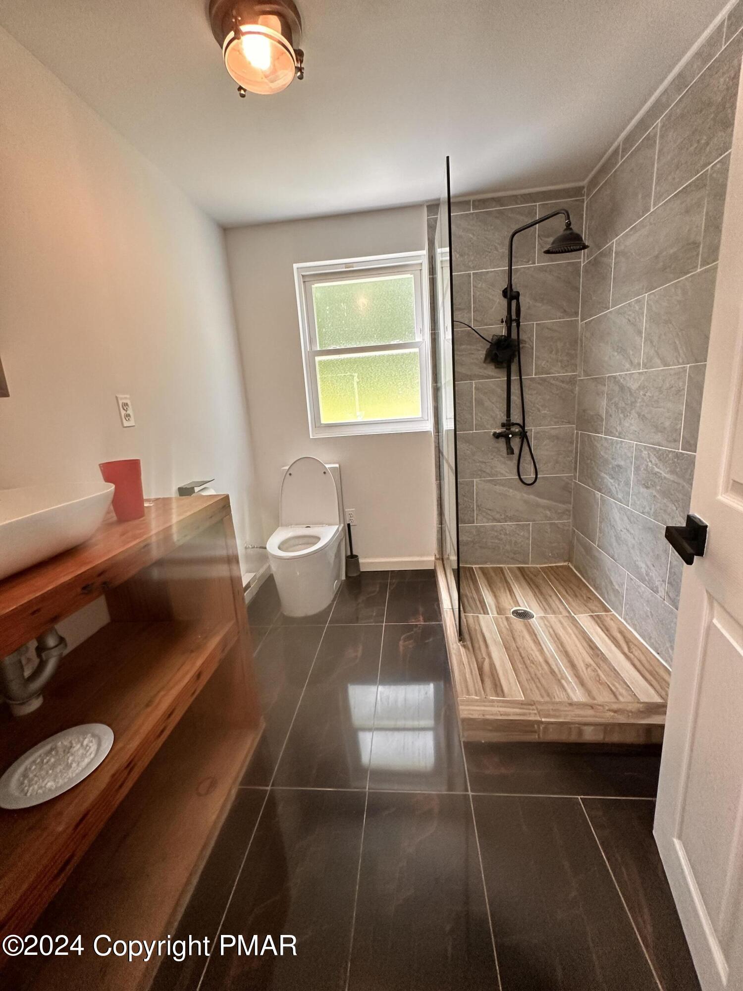 a bathroom with a sink and a toilet