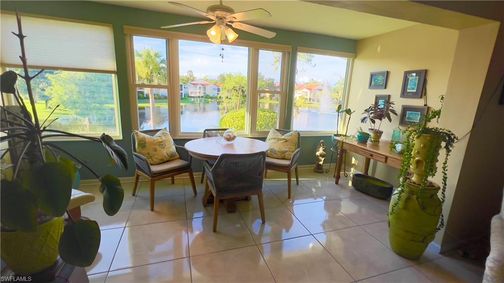 Tiled dining/sun room