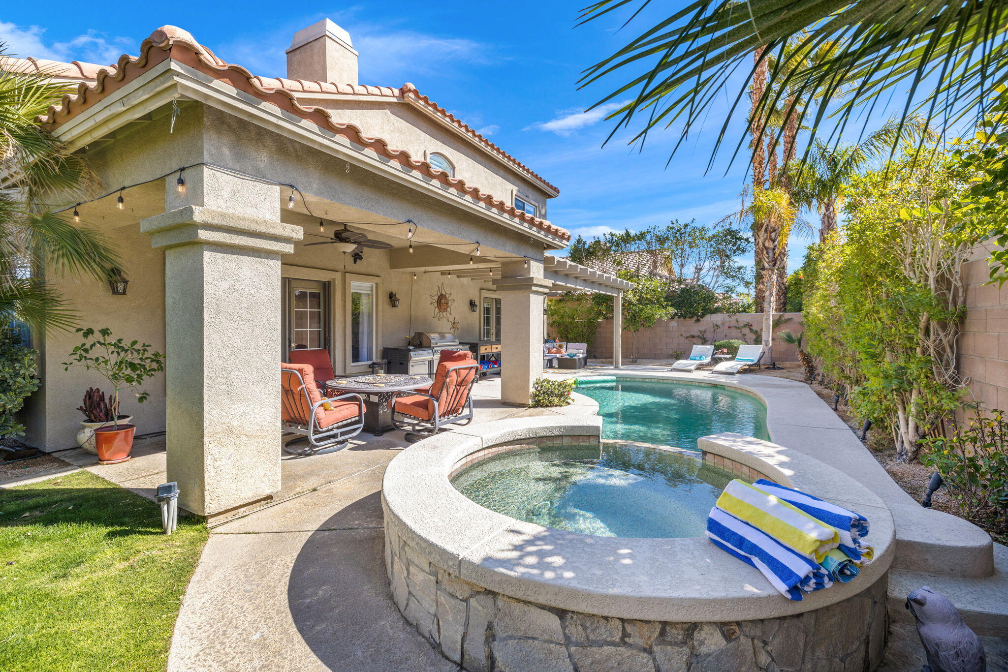 a view of a house with swimming pool