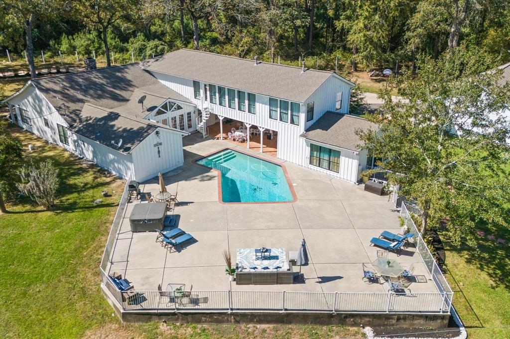 a aerial view of a house