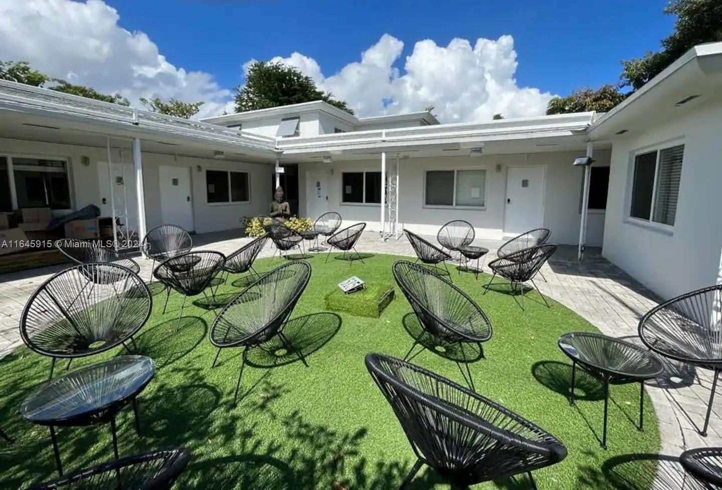 a view of a house with patio