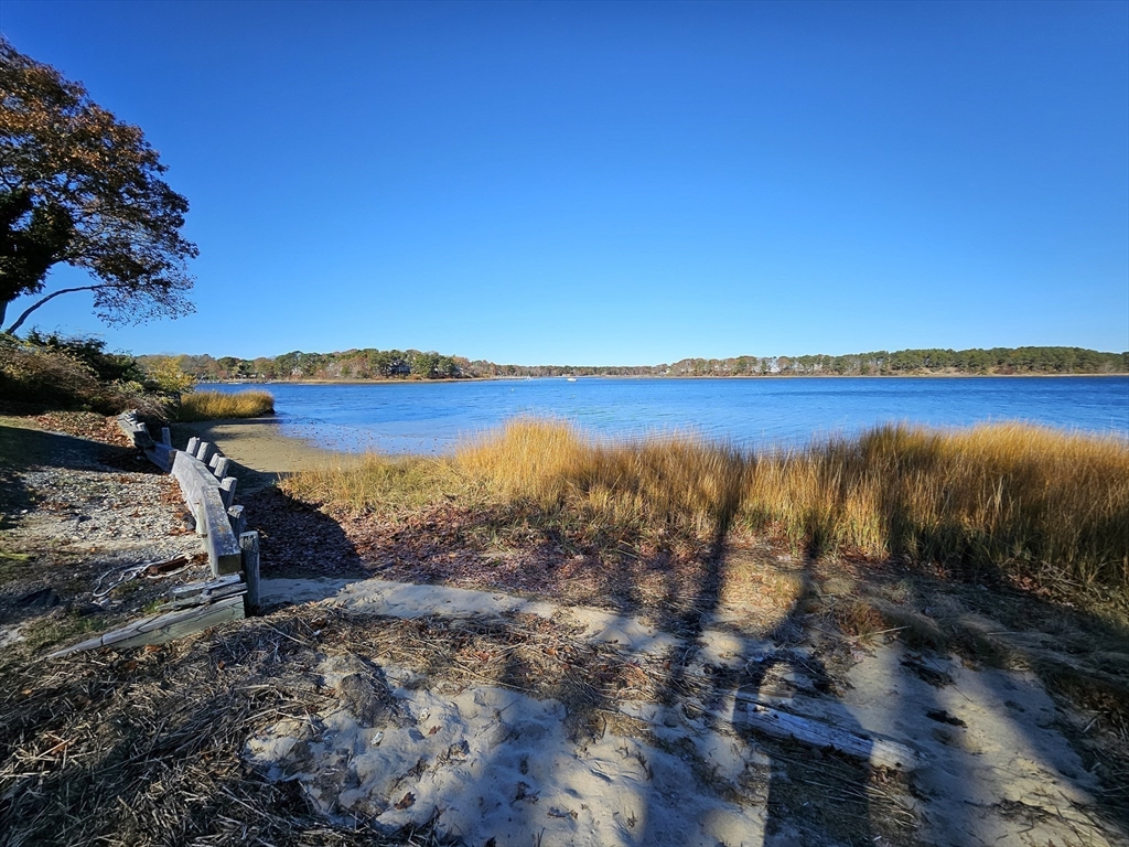 a view of a lake with outdoor space