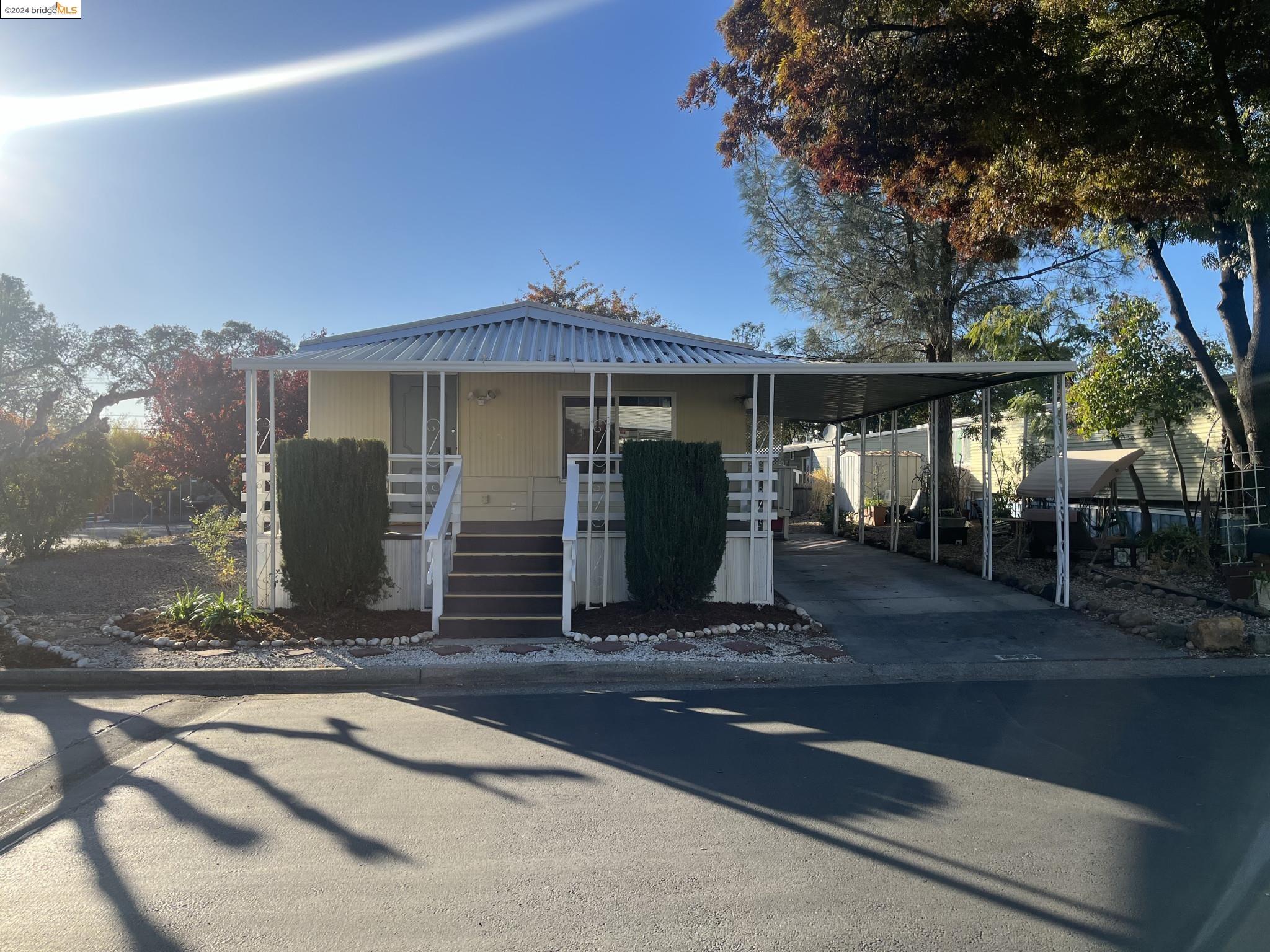 a front view of a house