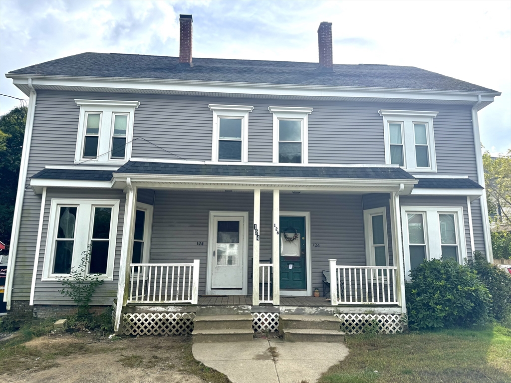 a front view of a house