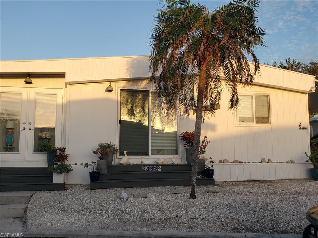 a potted plants sitting in front of a house