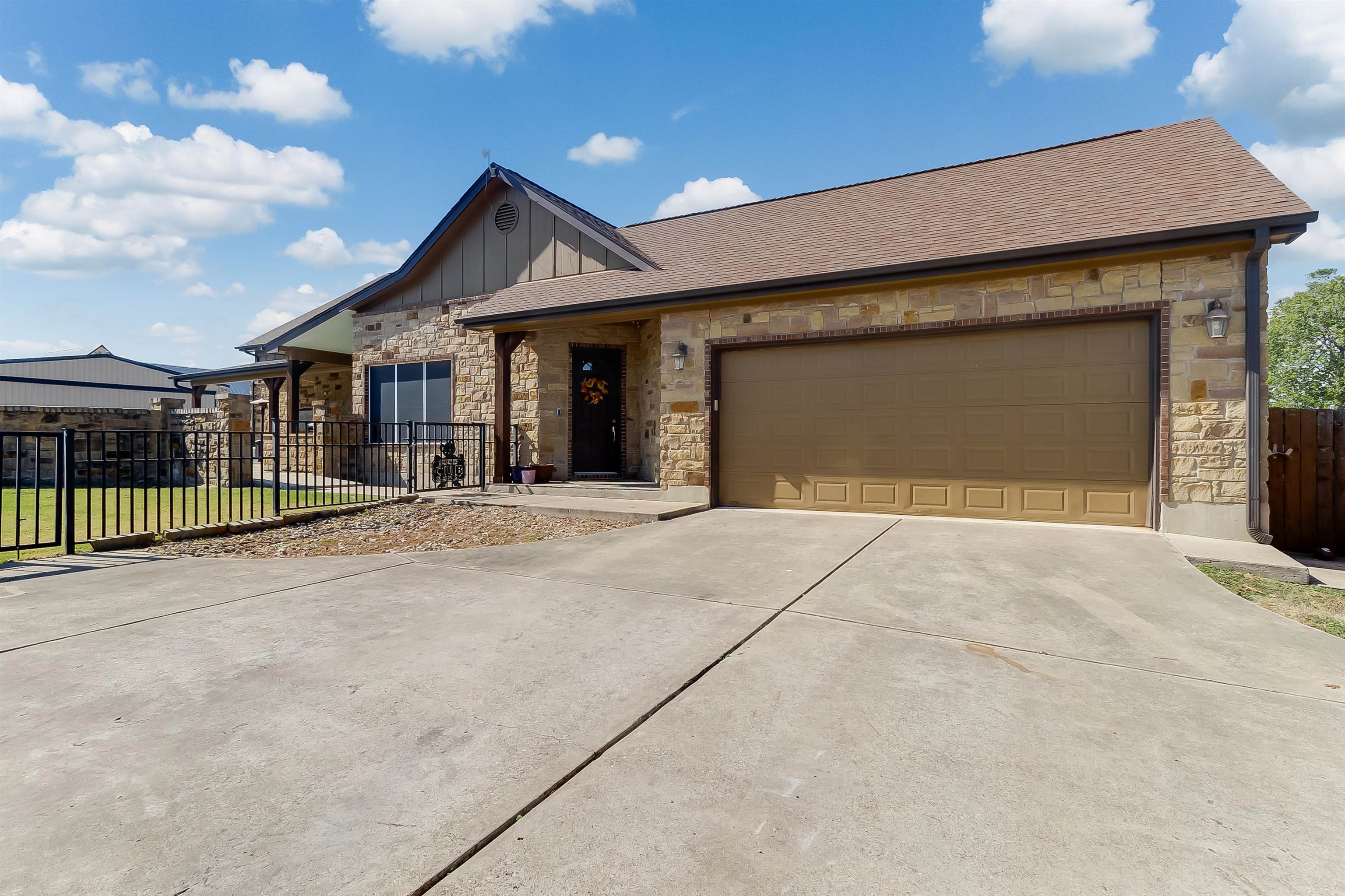 front view of a house with a outdoor space