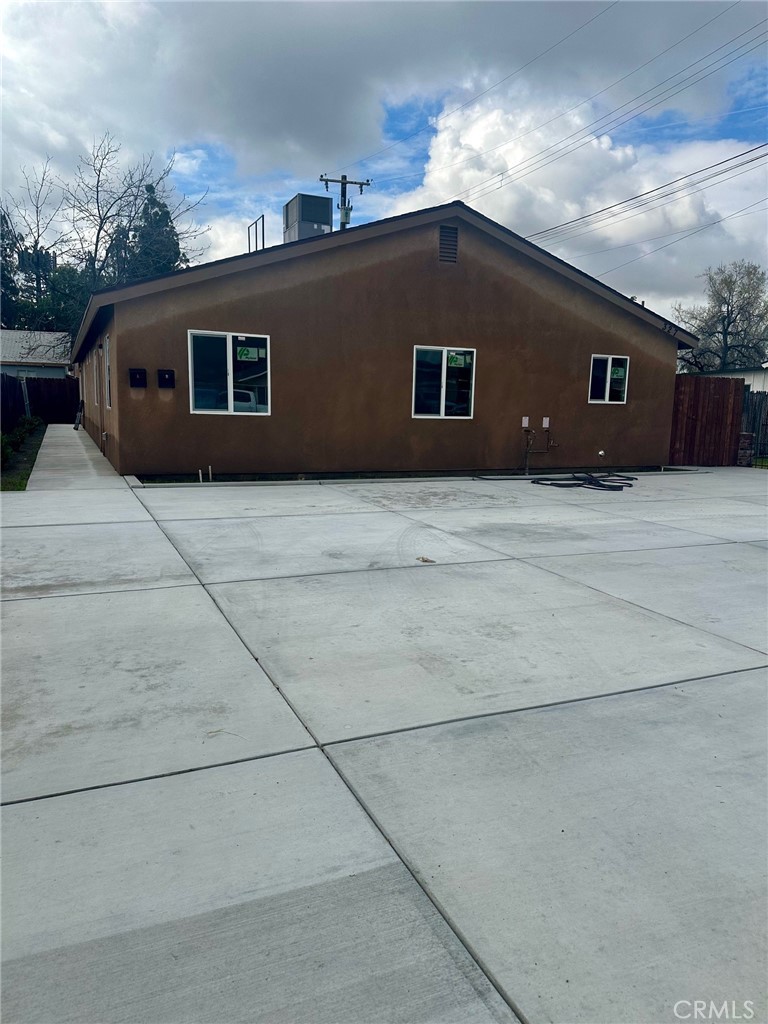 a front view of a house