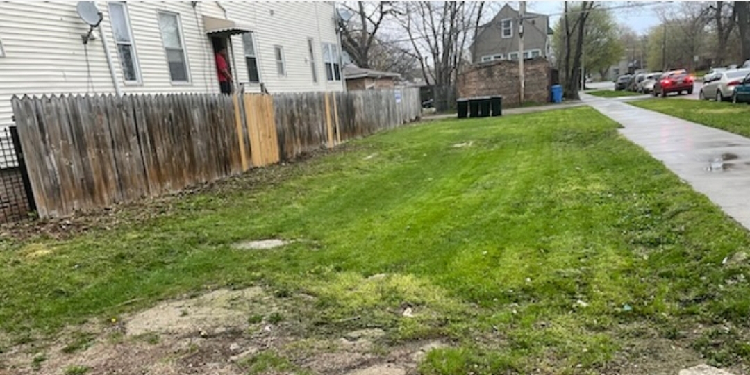 a view of a back yard of the house