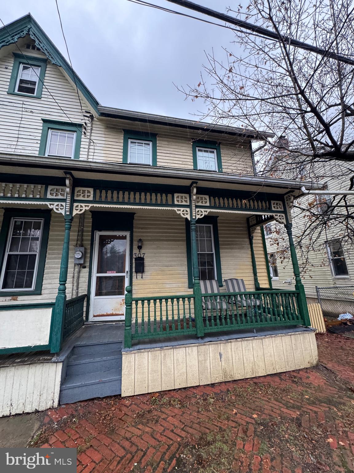 a front view of a house