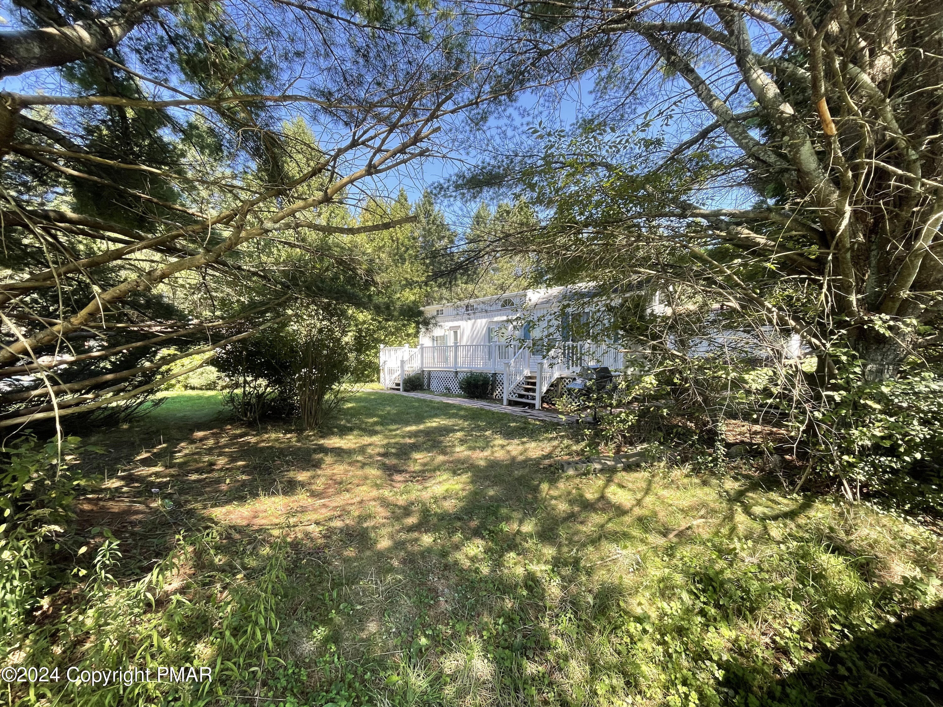 a backyard of a house