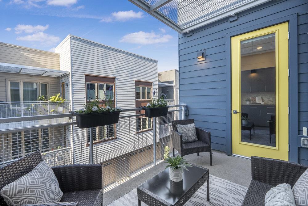 a outdoor space with patio the couch and chairs