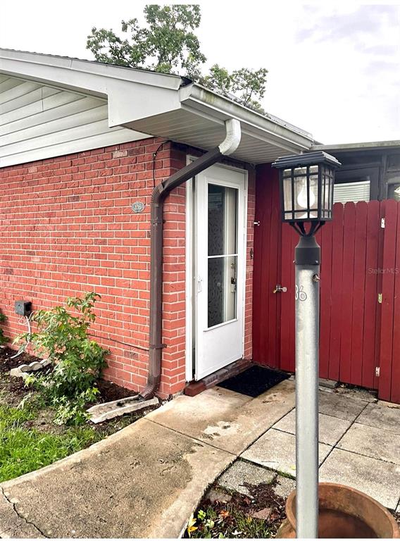 a view of entrance of the house