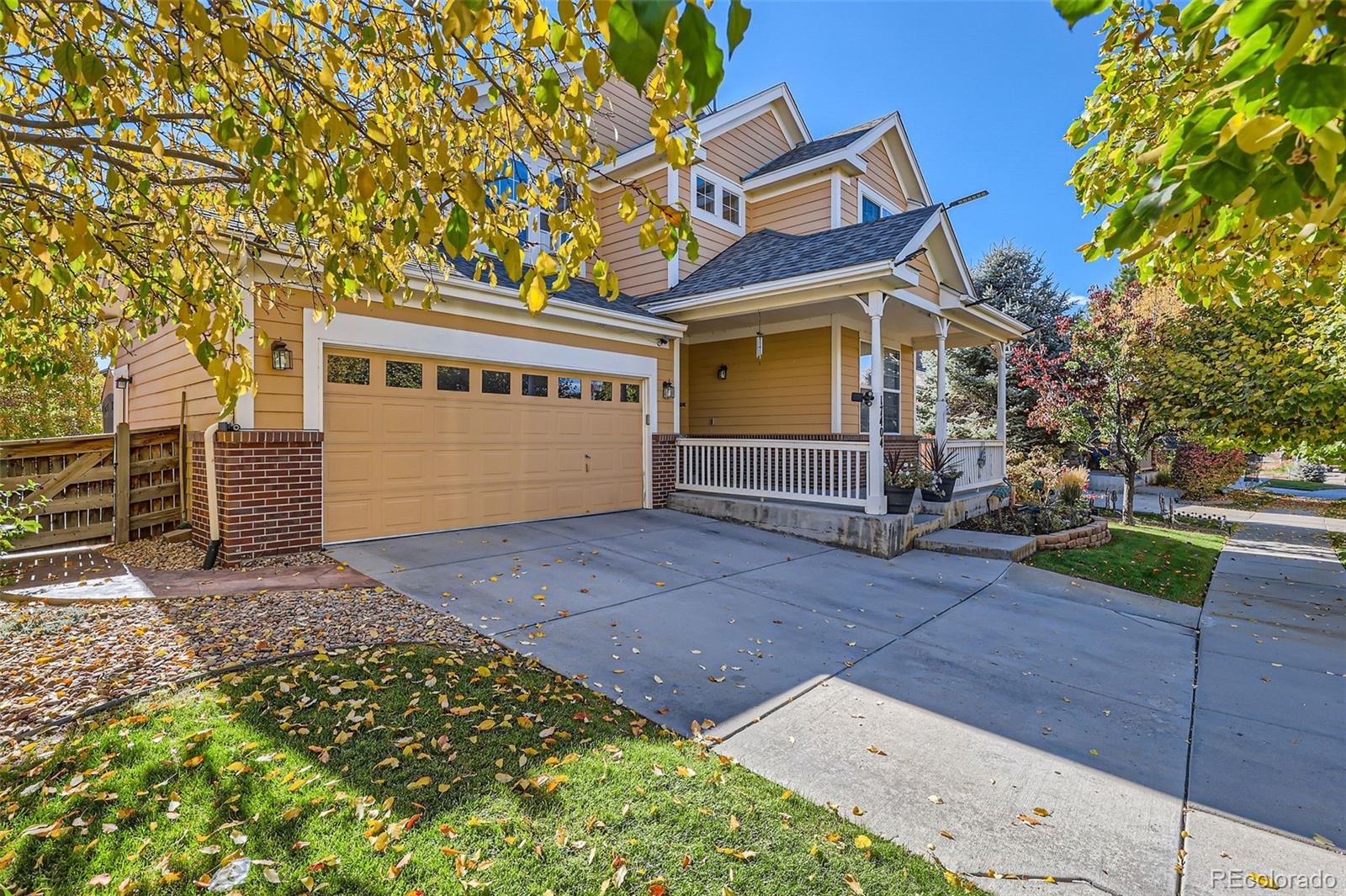 front view of a house with a garage