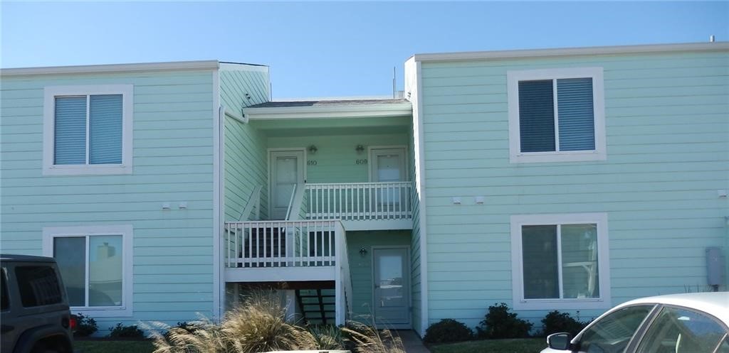 a view of a house with a balcony