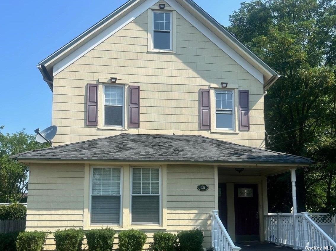 a front view of a house