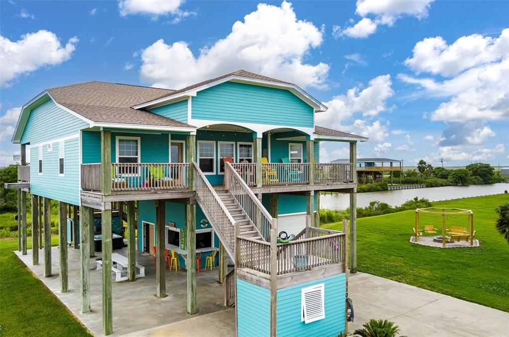 a front view of house with outdoor space and seating