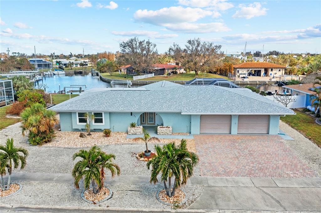 an aerial view of multiple house