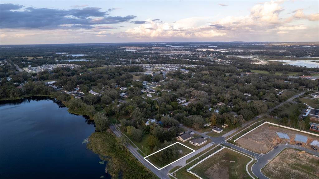 an aerial view of multiple house