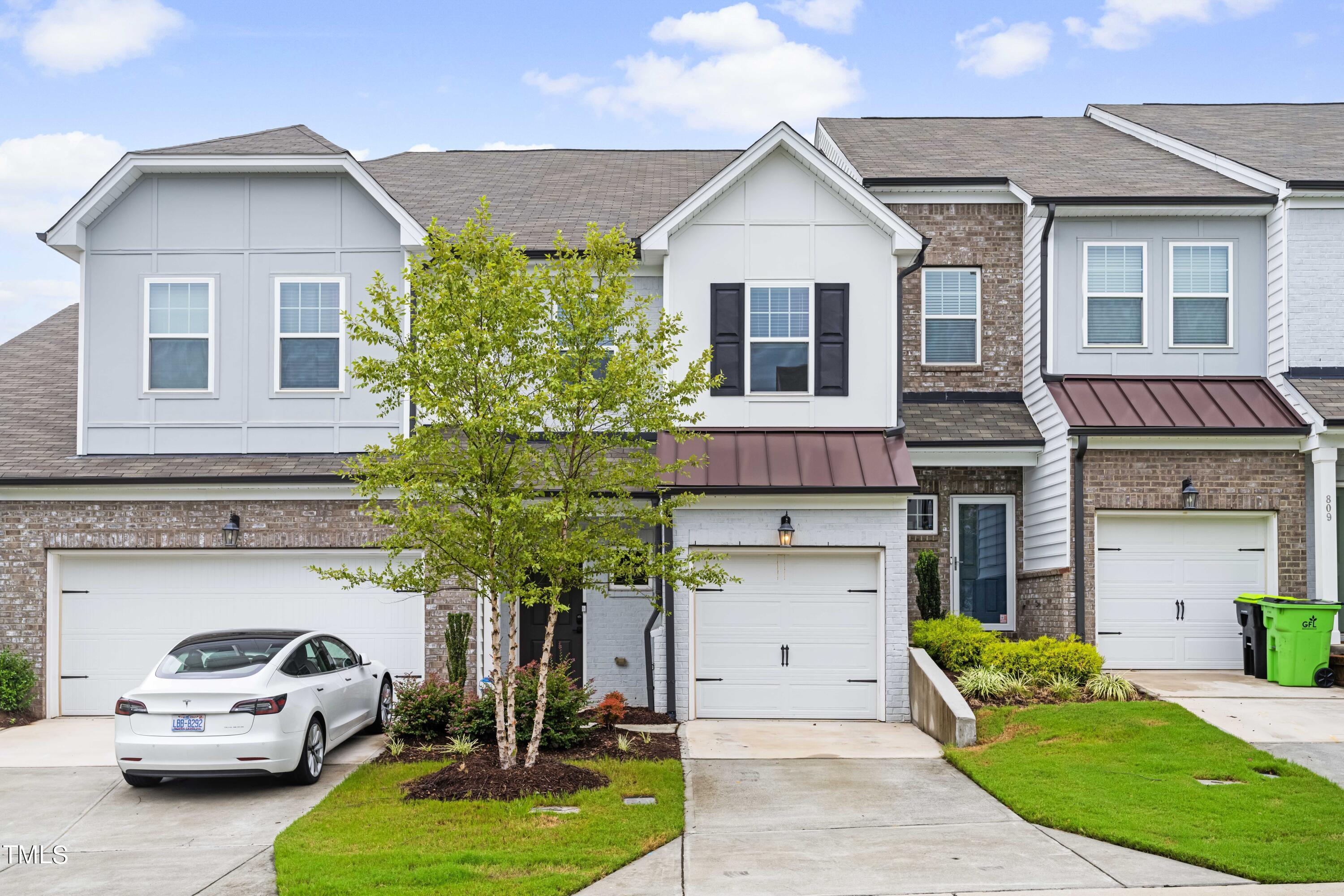 a house view with a garden space