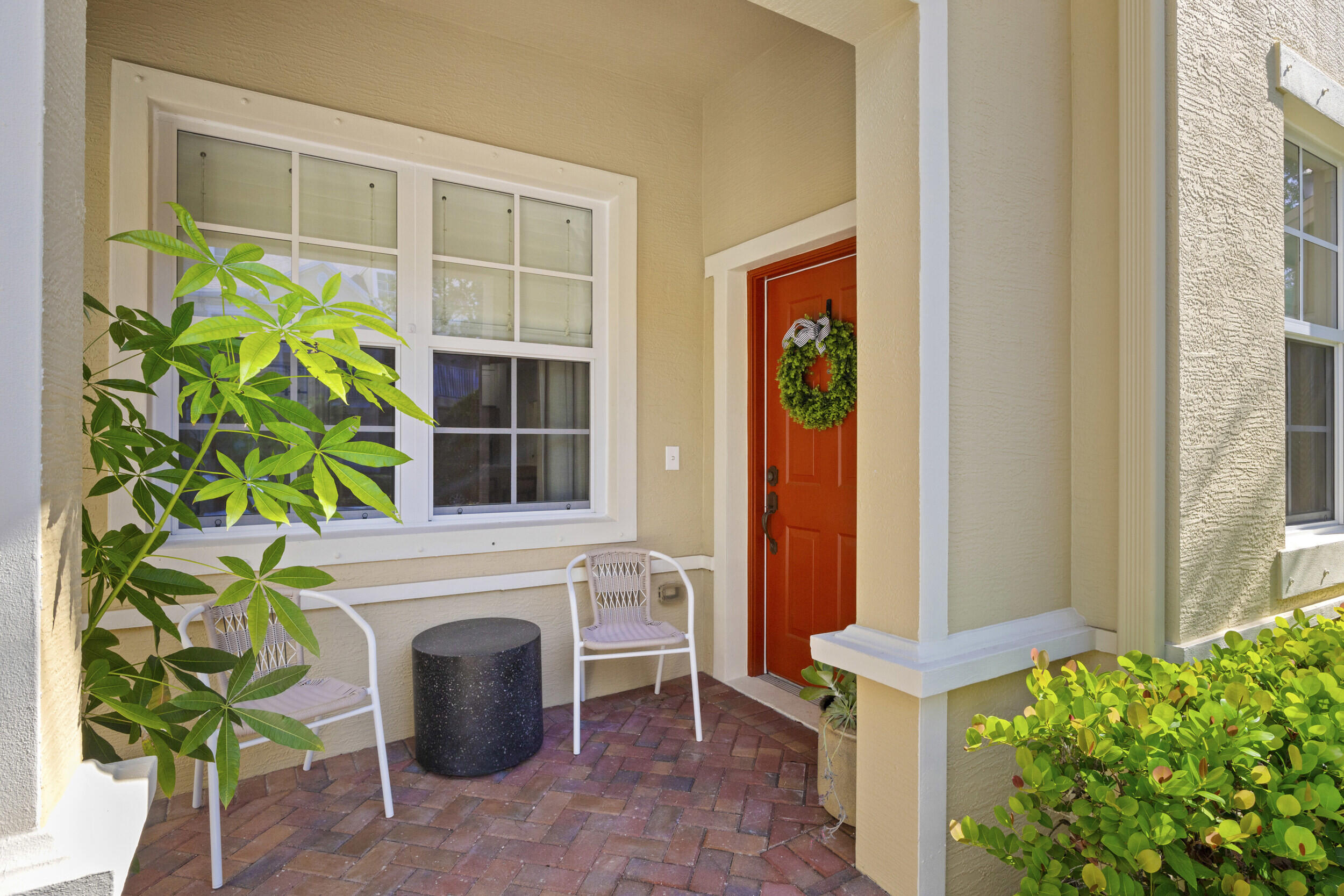 a front view of a house with entryway