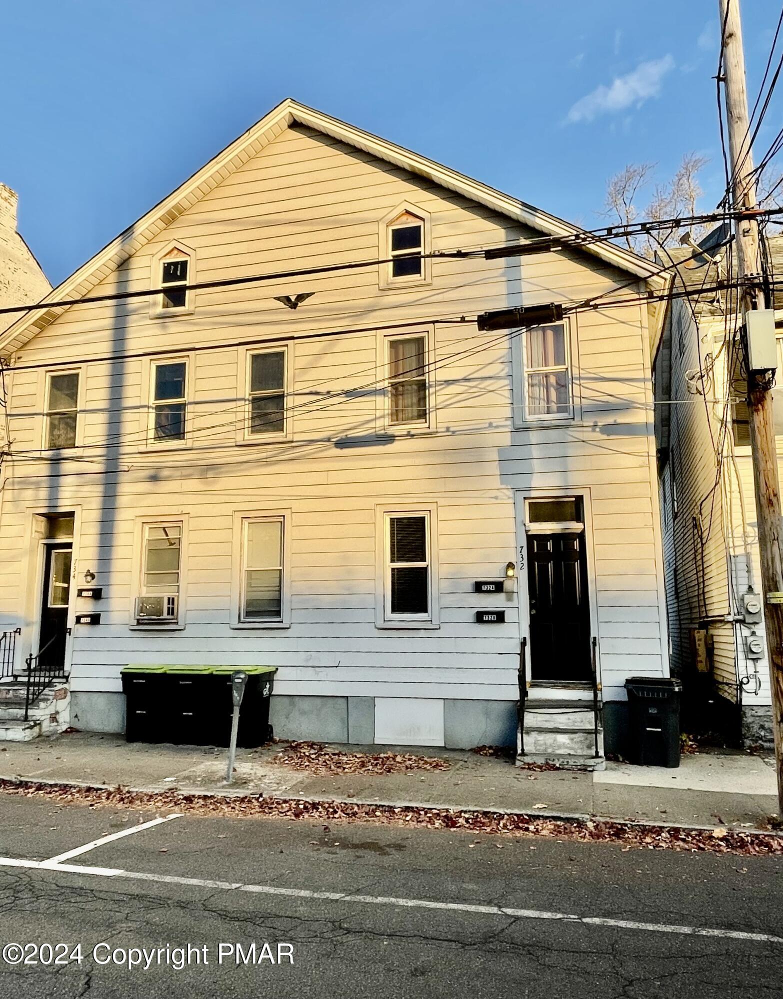 a front view of a house