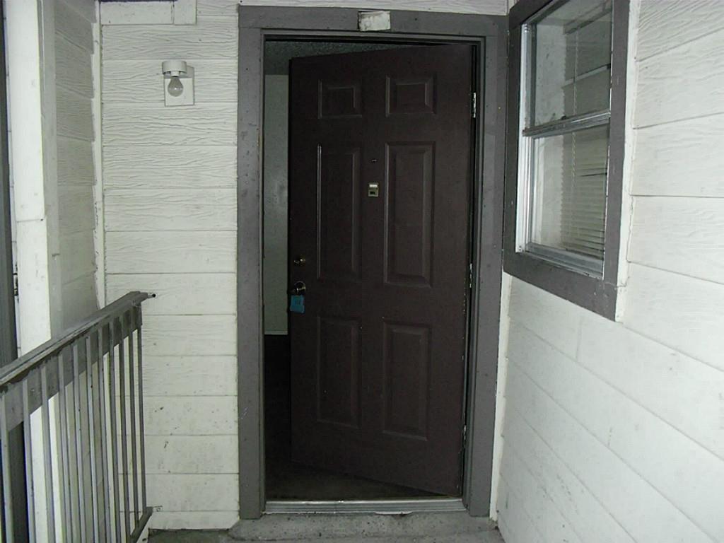 a view of front door