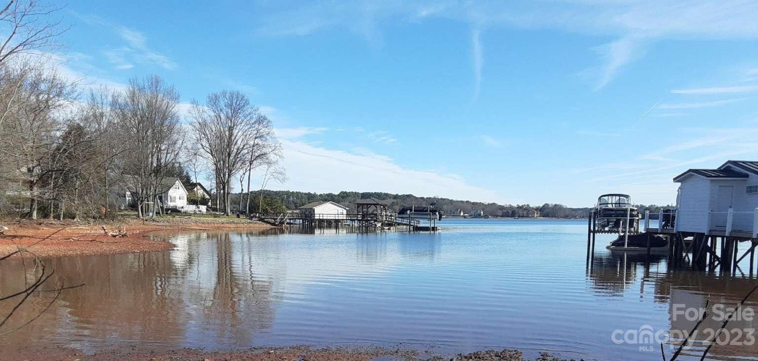 a view of a lake with outdoor space