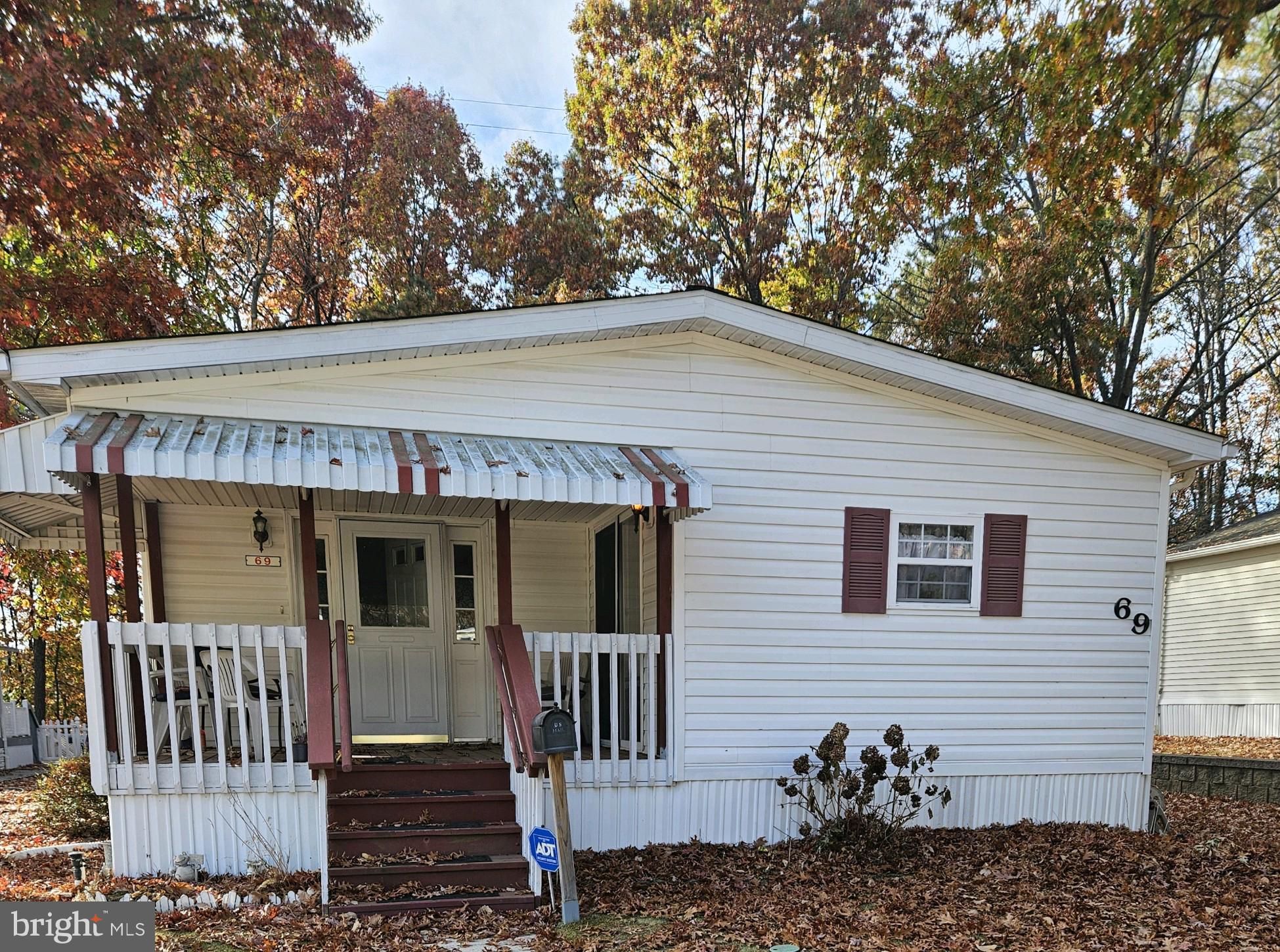 a front view of a house