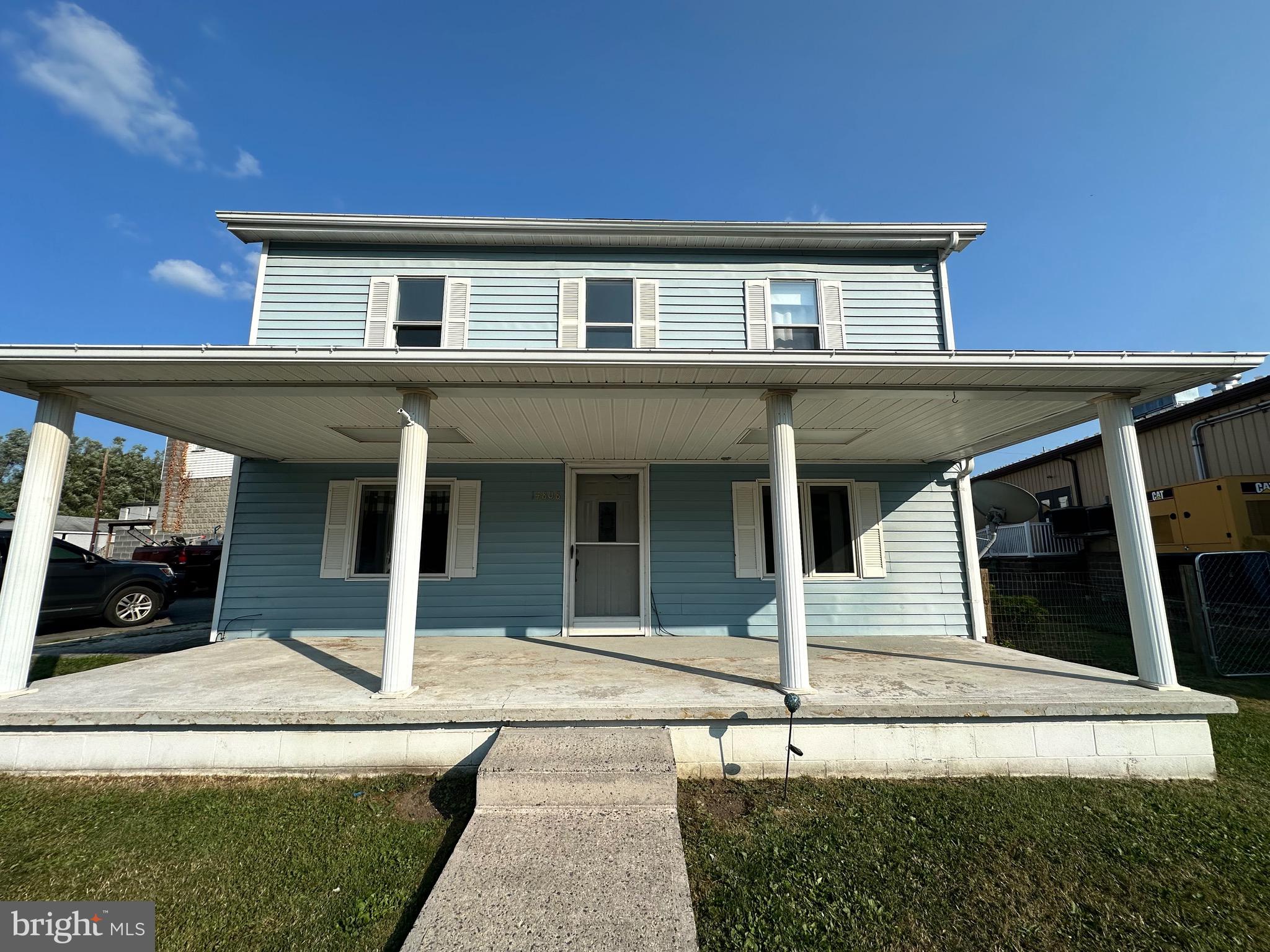 front view of a house with a porch