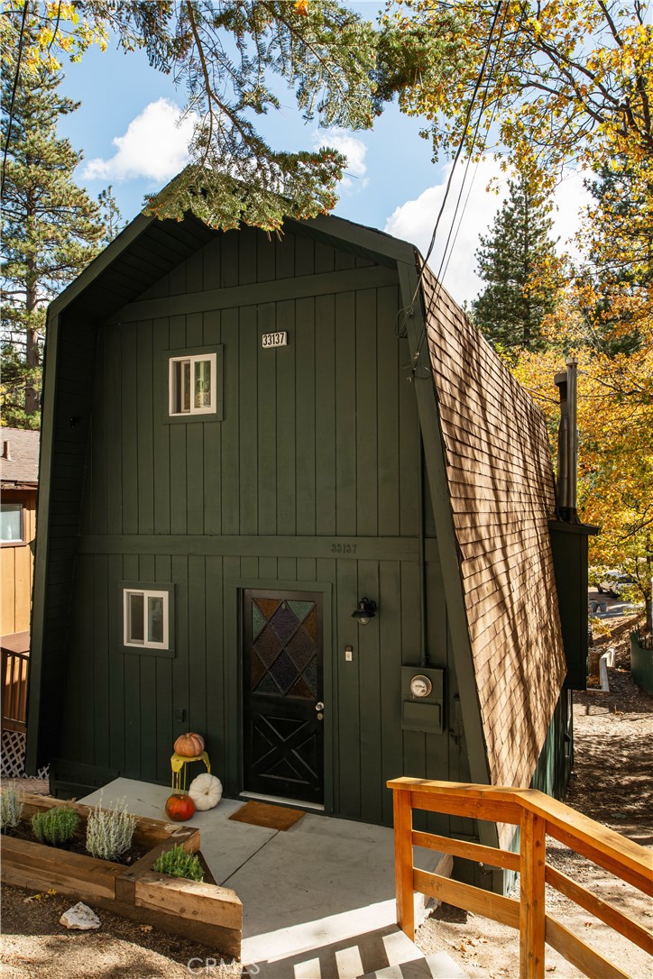 a front view of a house