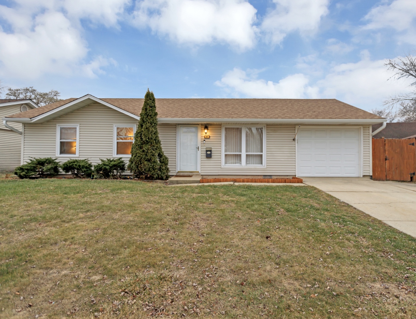 a front view of house with yard