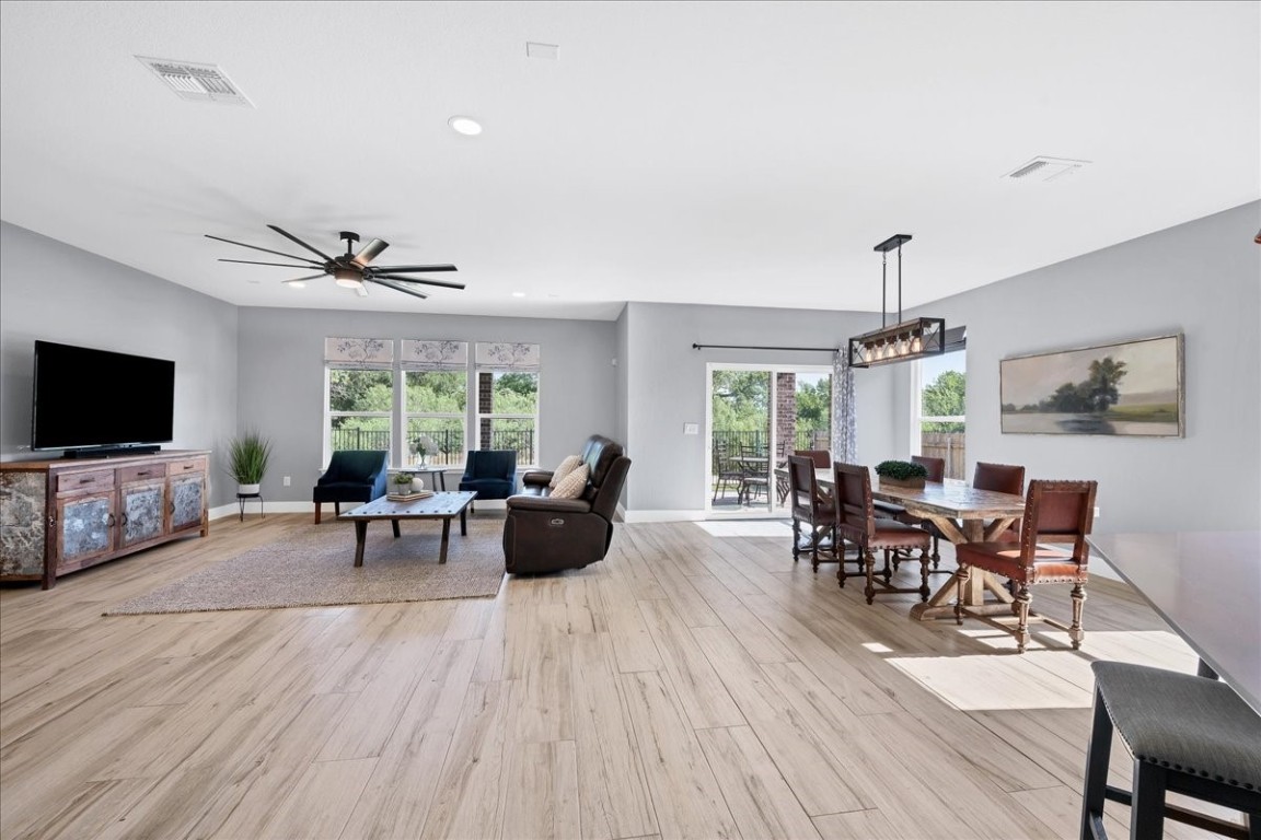 Open living space off the kitchen. Tons of natural light.