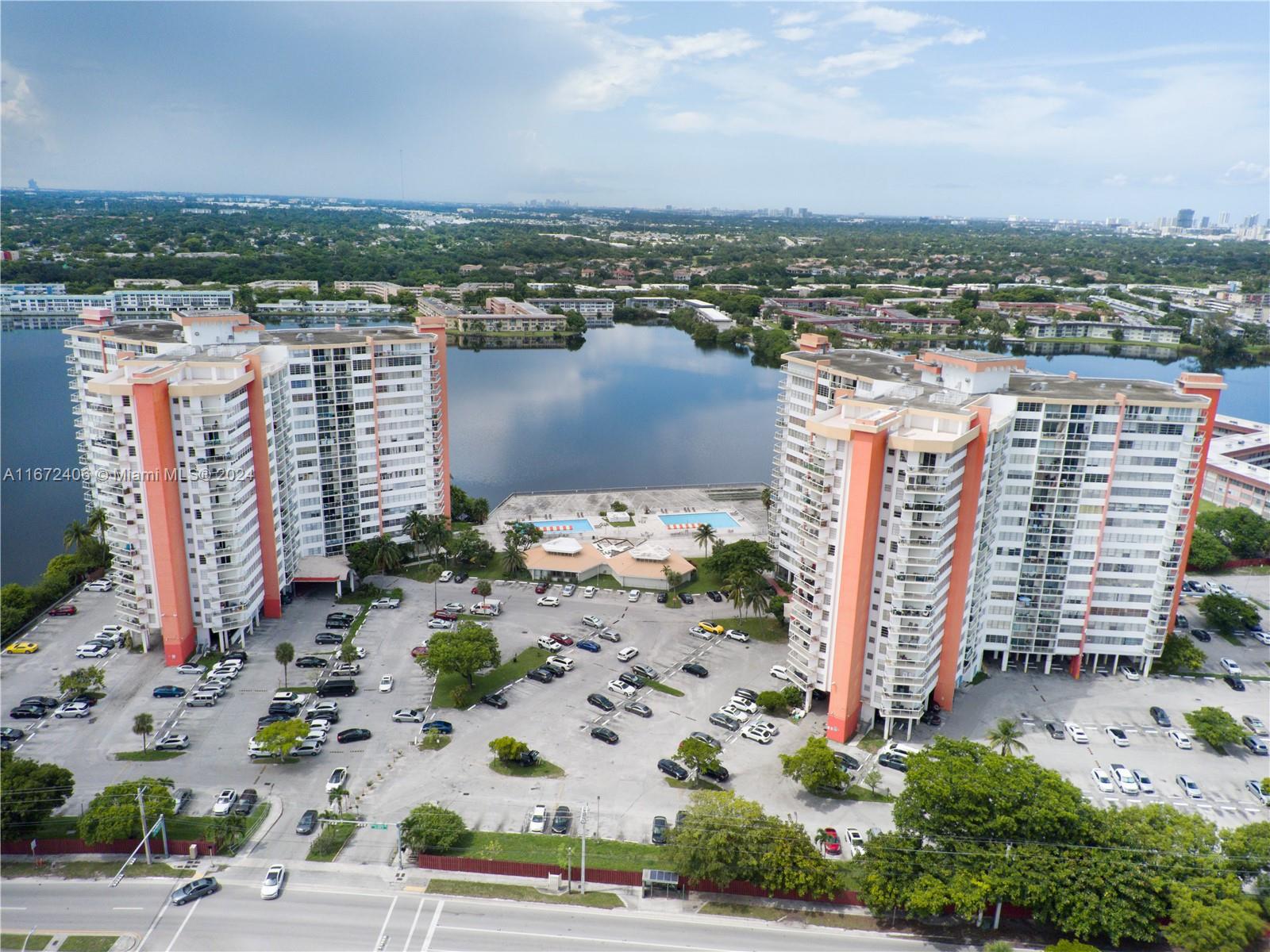 an aerial view of a city