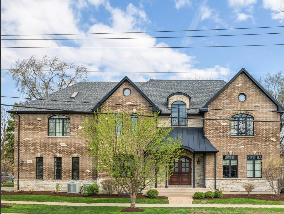 a front view of a house