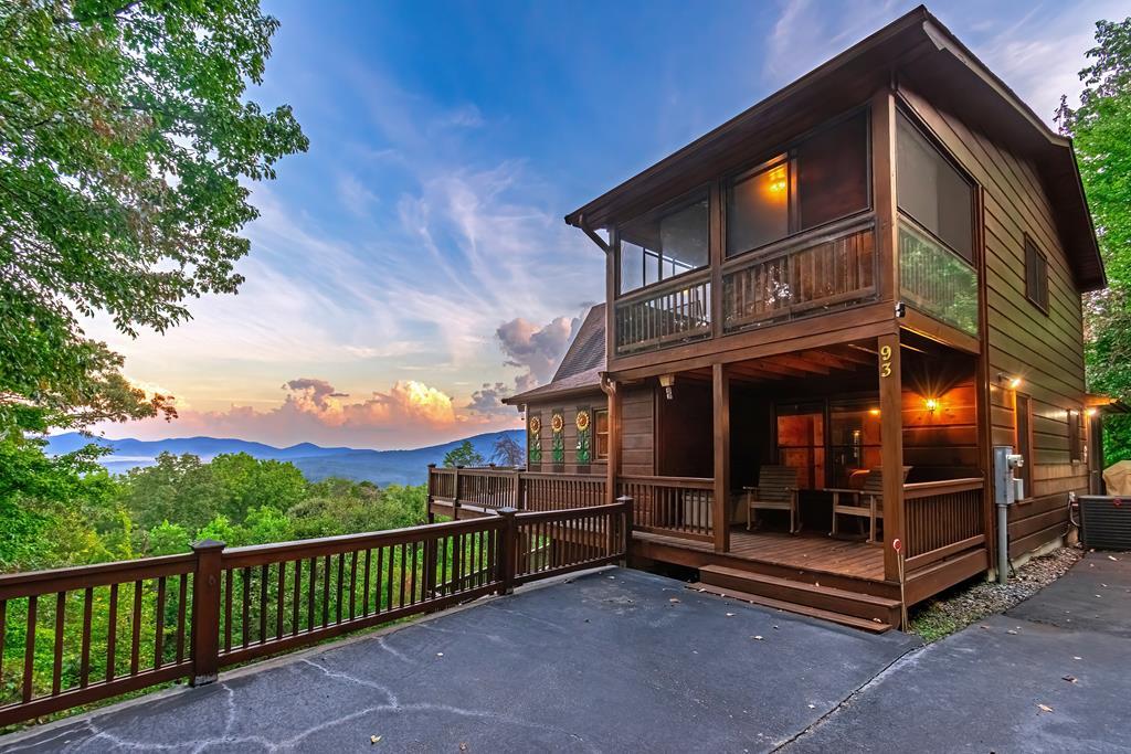 a view of a house with a balcony