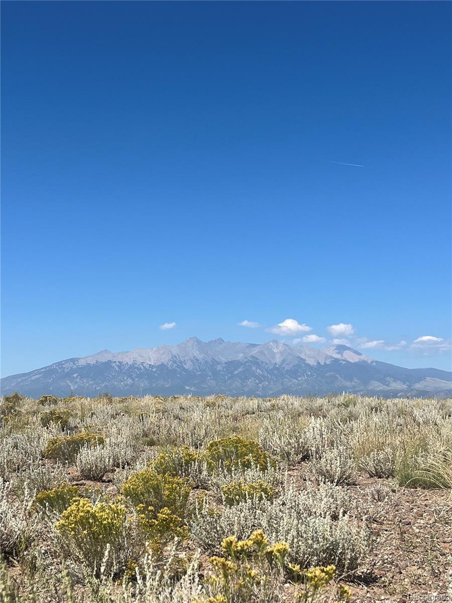 a view of an outdoor space and mountain view