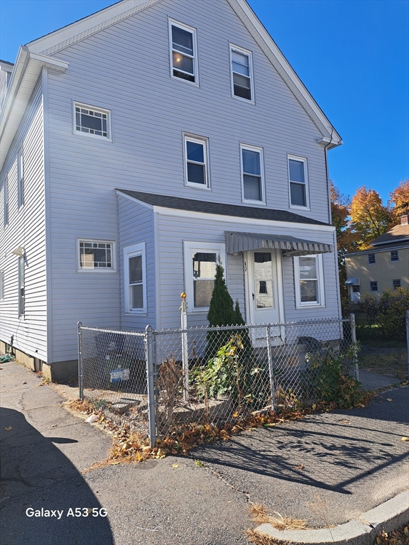 a front view of a house