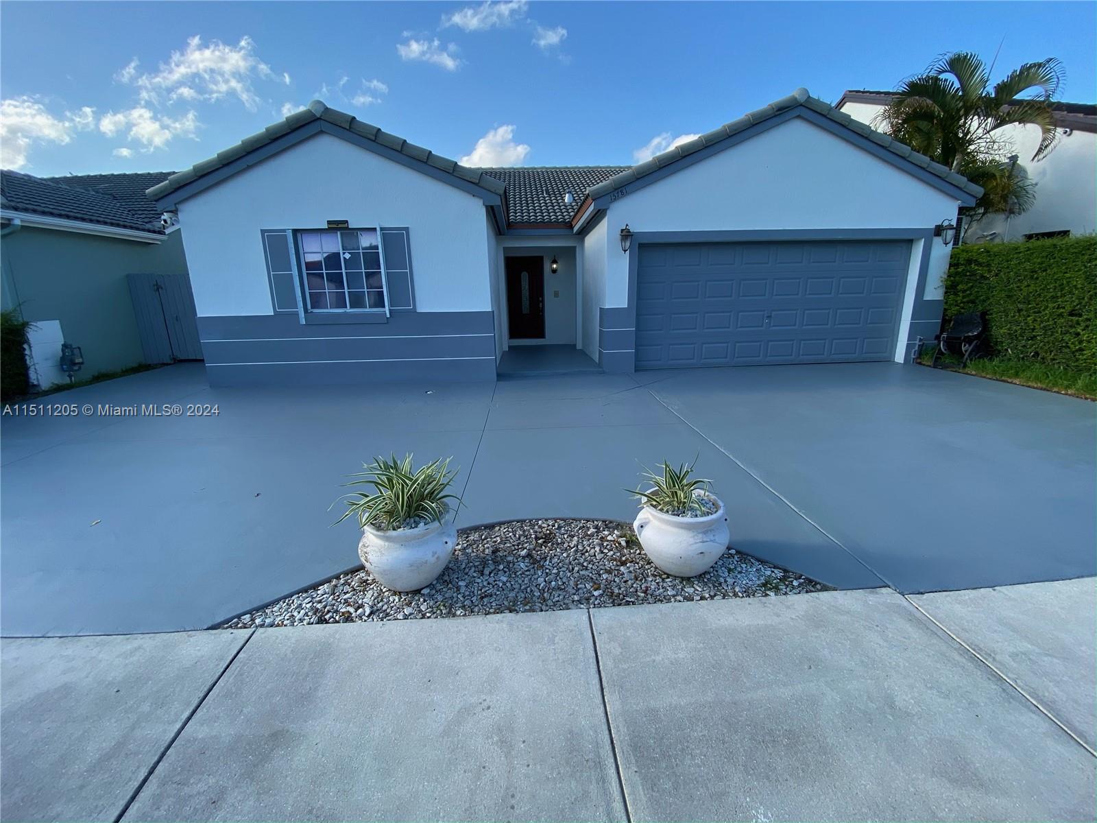 a front view of a house