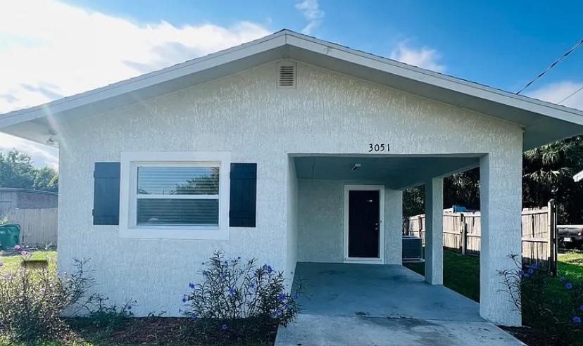 a front view of a house