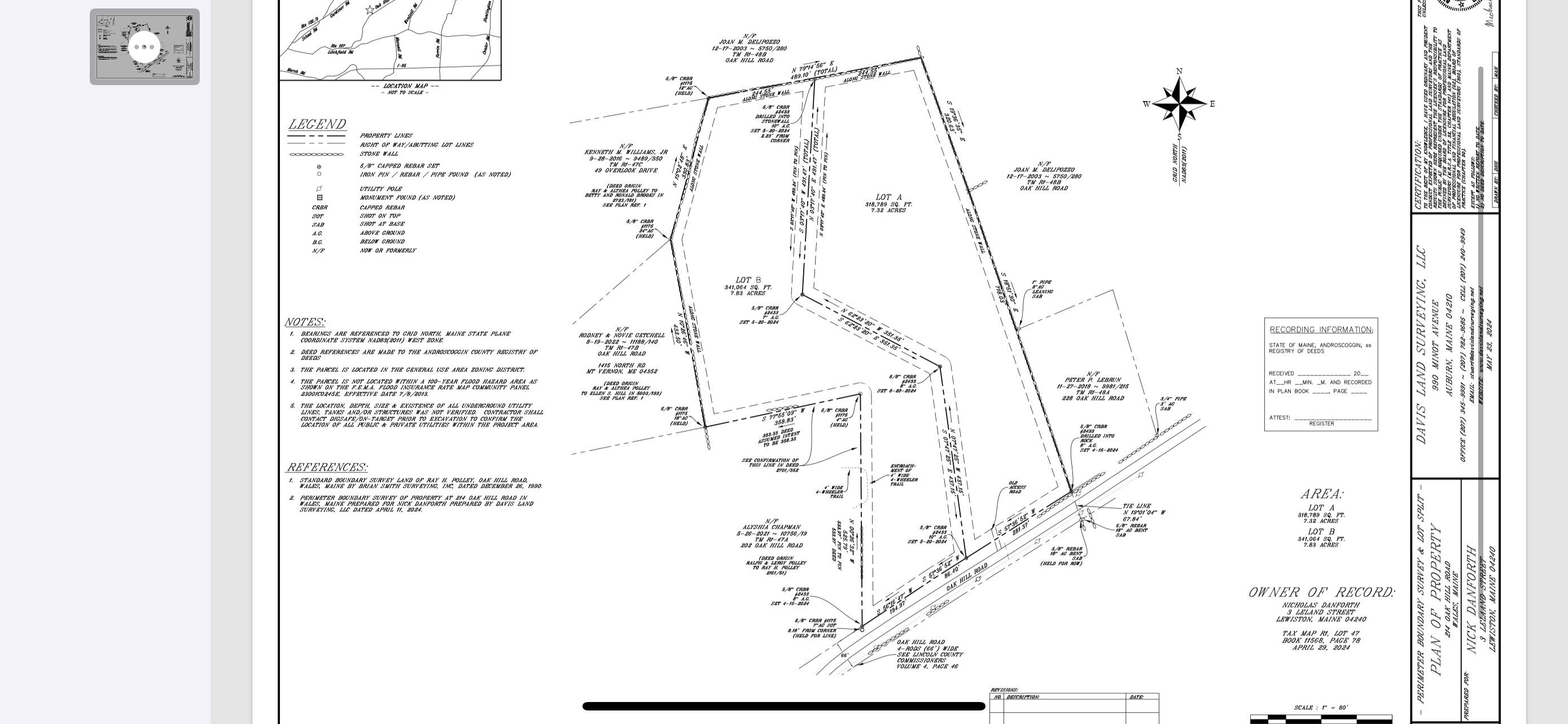 214 Oak Hill Road survey