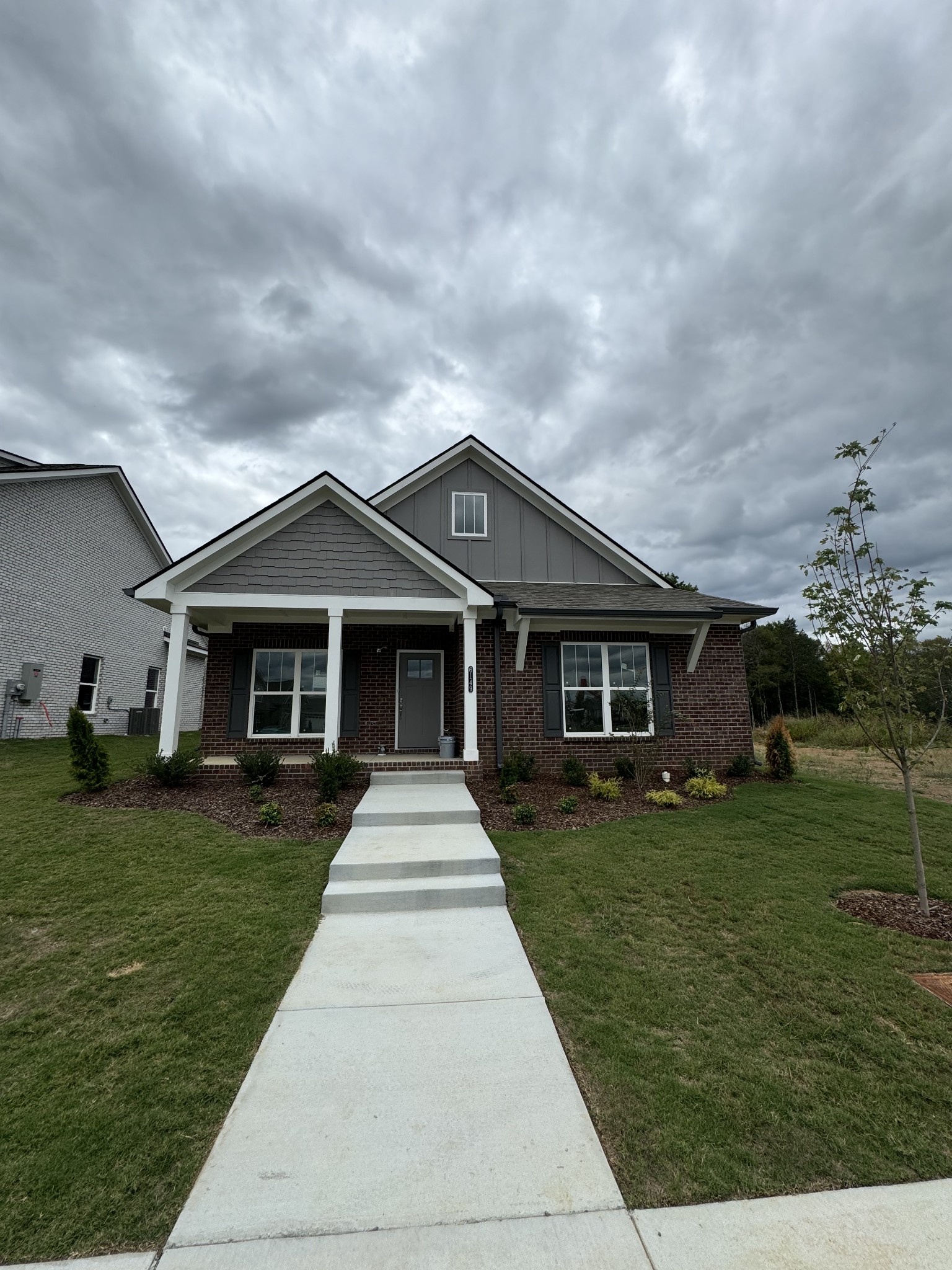 a front view of house with yard