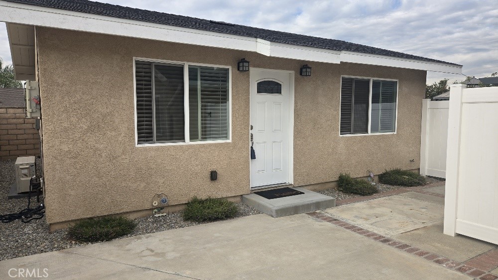 a front view of a house