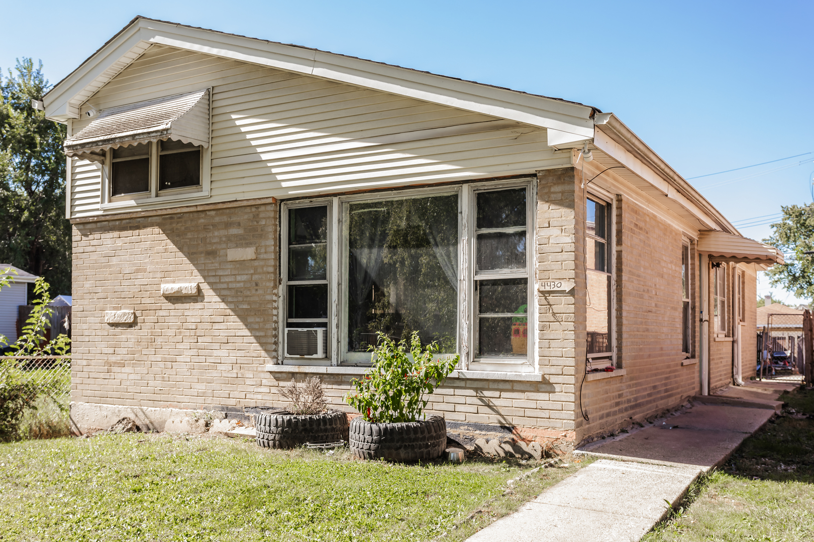 a front view of a house